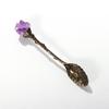 Round Home Natural Amethyst Bar Stirring Scoop Tableware Kitchen Supplies Coffee Spoon Tea Spoon