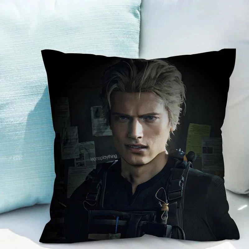 Leon Kennedy Soffkuddar Kudde för Sovrum Sängkudde Heminredning av Modernt Sofföverdrag Dekoration Vardagsrum Kort Plysch