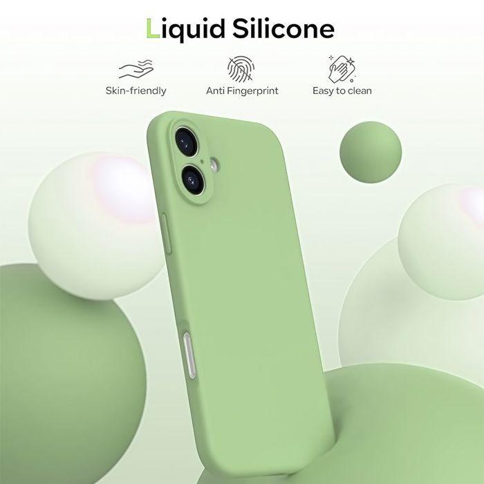 Coque de Protection - BOOLING - iPhone 17 Pro - Silicone Antichoc Slim Mat Vert - 2 Verres Trempés