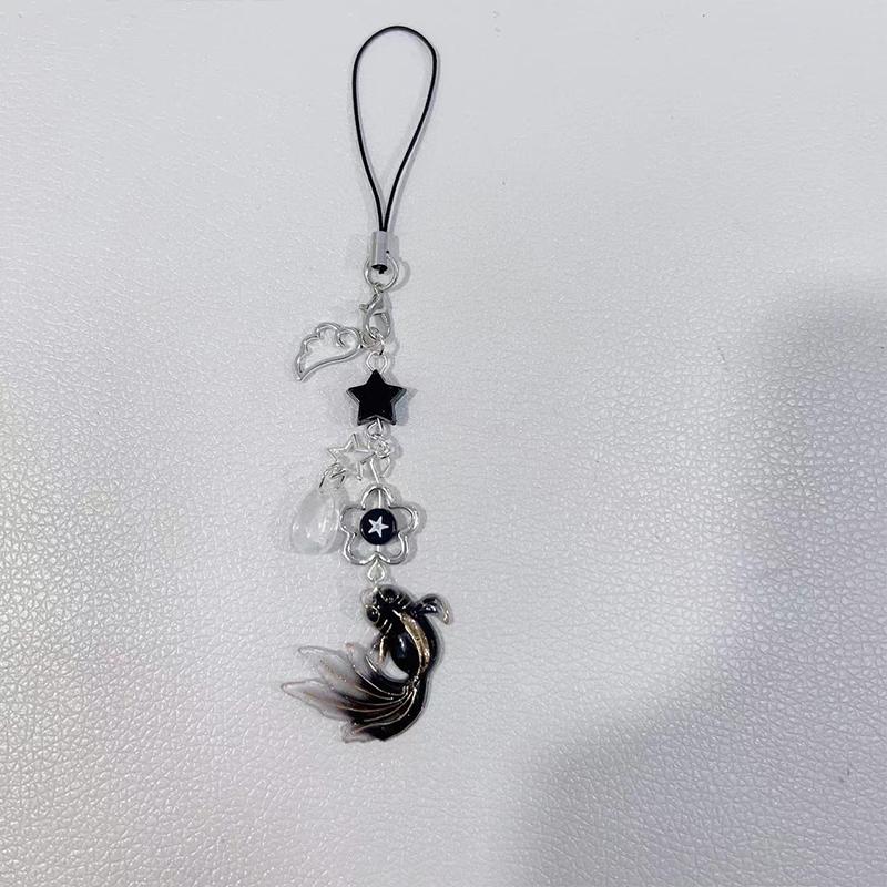 Lucky Koi Mobile Phone Keychain Fashion Pendant Chain Bag Decoration for Girls Women Accessory Sweet Everyday Gift