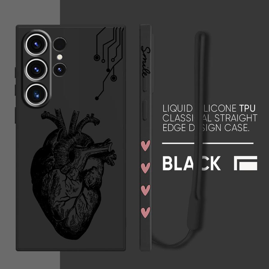 Creative Cardiovascular Model Heart Soft Phone Case for Samsung Galaxy S25 S21 S22 S23 S24 S20 FE S10 Plus Note 10 20 Ultra