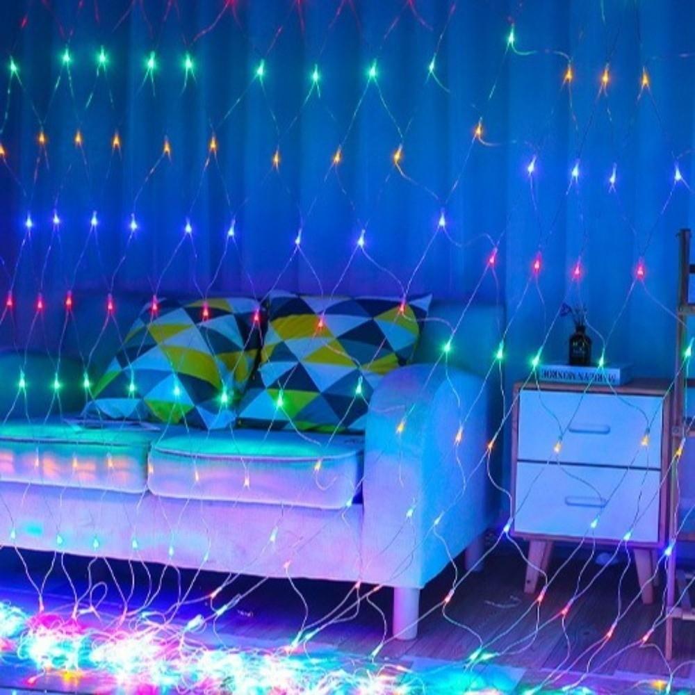 3 Color LED Net Mesh String Light Waterproof Christmas Tree Light  Courtyard Lighting