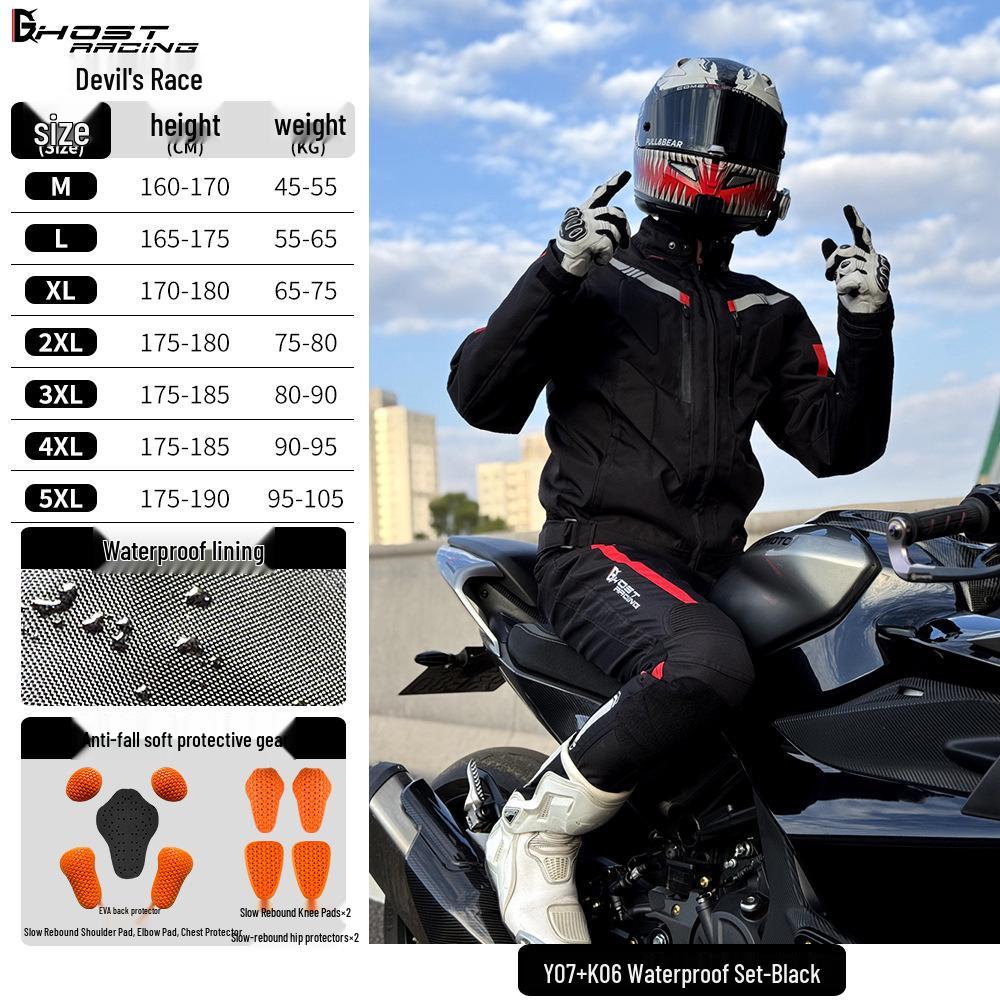 All-Season Windproof Waterproof Motorcycle Riding Suit, Anti-Fall Racing Gear for Warmth and Leisure