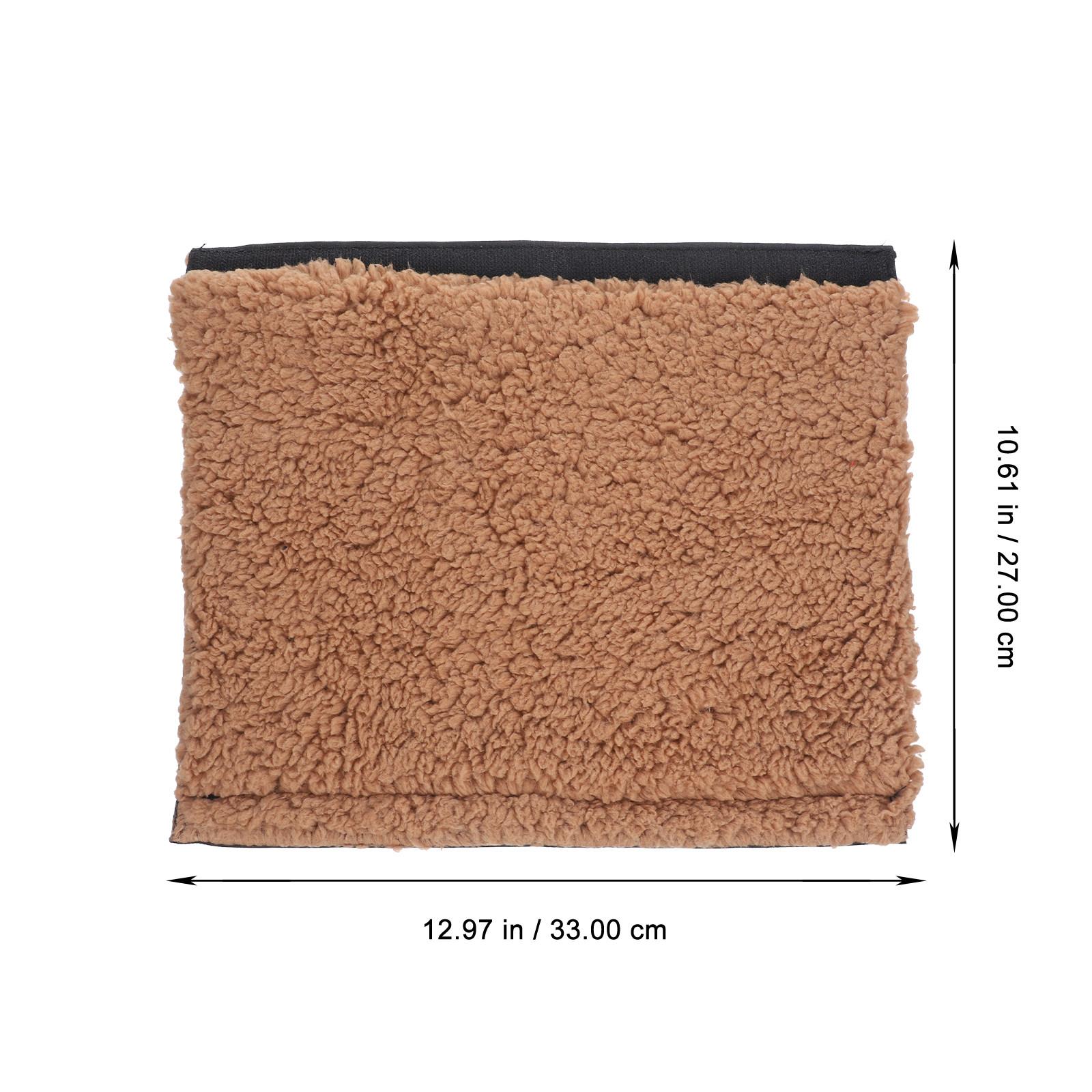 1Pair Sherpa Chair Armrest Covers Thickened Handle Sleeve Protective Cushion Office Gaming Desk Chair Arm Pads Warm Replacement светло-коричневого