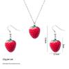 Unique Pastoral-Style Strawberry Earrings Hooks And Pendants Featuring Three-Dimensional Fruit Designs