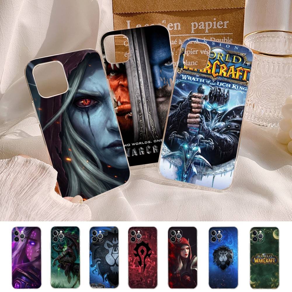 W-World Of W-Warcraft Game Retro Fit For IPhone 16 15 Promax Phone Case IPhone 14 11 12 High End 13 Pro Silicone