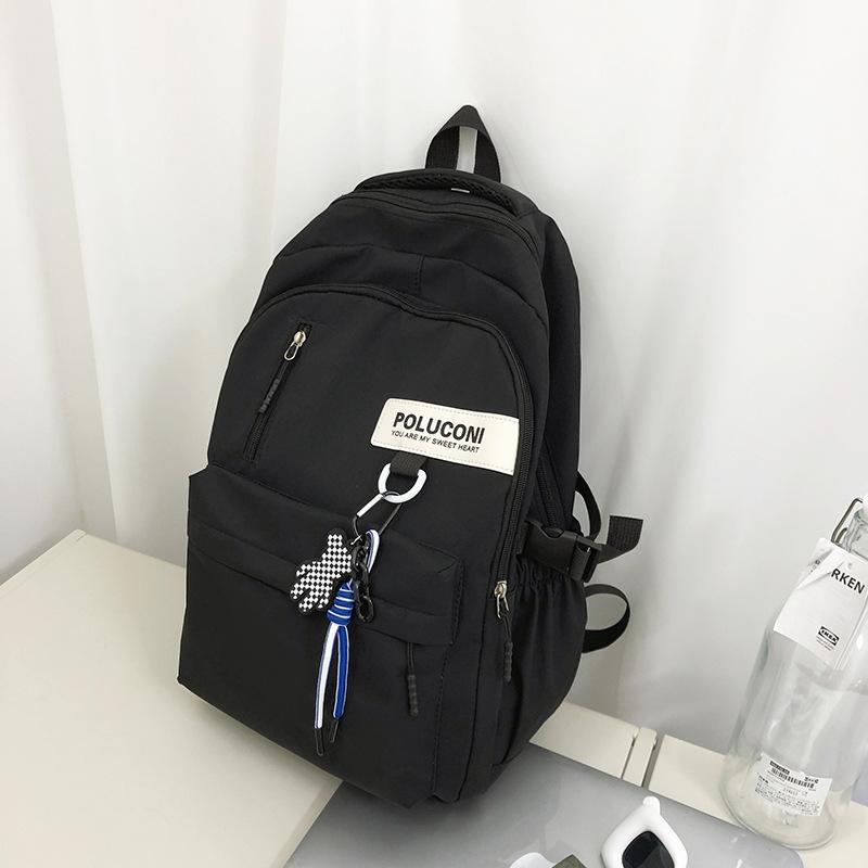 Schoolbag female large capacity simple Japanese ins junior high school student backpack Korean version ins Harajufeng casual backpack