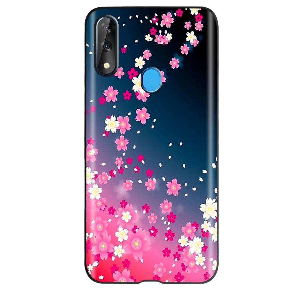 Etui do ZTE Blade V10 Modny Wzór Kwiatowy Serce Etui na Telefon do ZTE Blade V10 Vita V 10 Czarne Silikonowe Miękkie TPU Zderzak