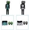 Halloween Doubleheaded Skull Cosplay Costume For Kids Kids Stage Performance Horror Makeup Outfit