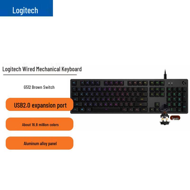 

Logitech G512 RGB Wired Mechanical Gaming Keyboard