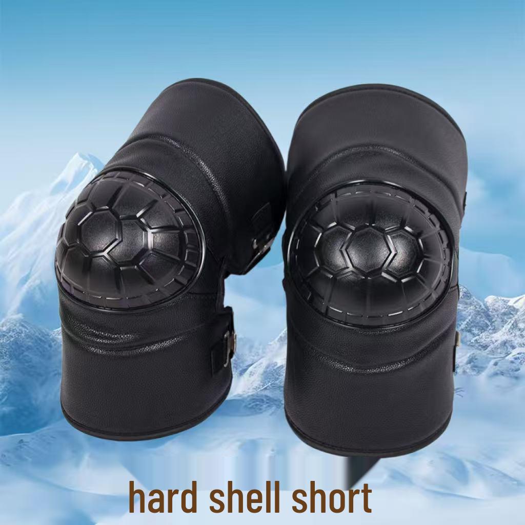 Winter Electric Motorcycle Knee Pads: Unisex Windproof, Thick, Warm, Cold Protection for Cycling.
