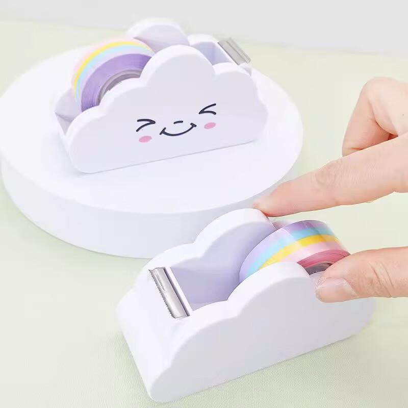 Cloud Tape Dispenser with Rainbow Tape Set