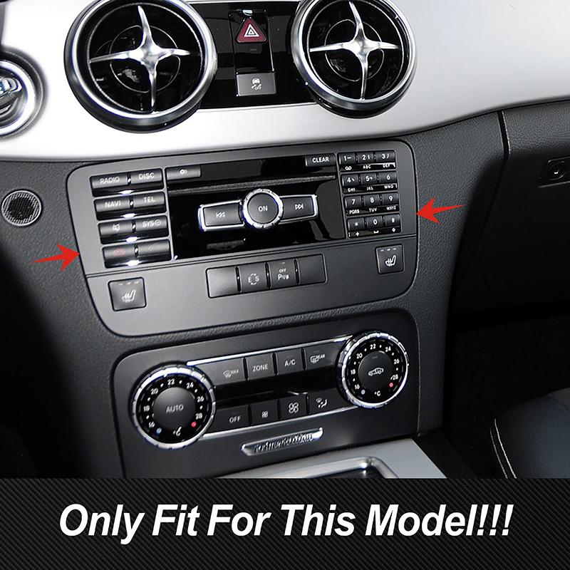 For Mercedes Benz GLK X204 2013-2015 Car CD Control Button Panel Frame Sticker Trim Stainless Steel Decals Interior Accessories