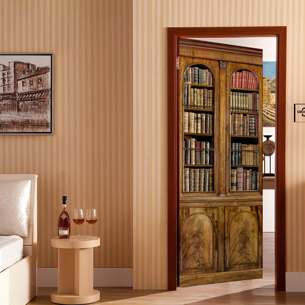 

3D-малюнок дерев’яних дверей. Наклейка на двері. Фреска. Шпалери для дверей, що самоклеяться. 77X200cm（cut 2pcs）