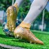 Nowe Męskie Buty Piłkarskie Treningowe Sportowe Buty Piłkarskie Korki Chłopcy Outdoor Długie Kolce Antypoślizgowe Oddychające Mecz Wygodne