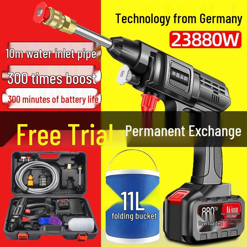 Cordless High-Pressure Handheld Car Washer with Lithium Battery