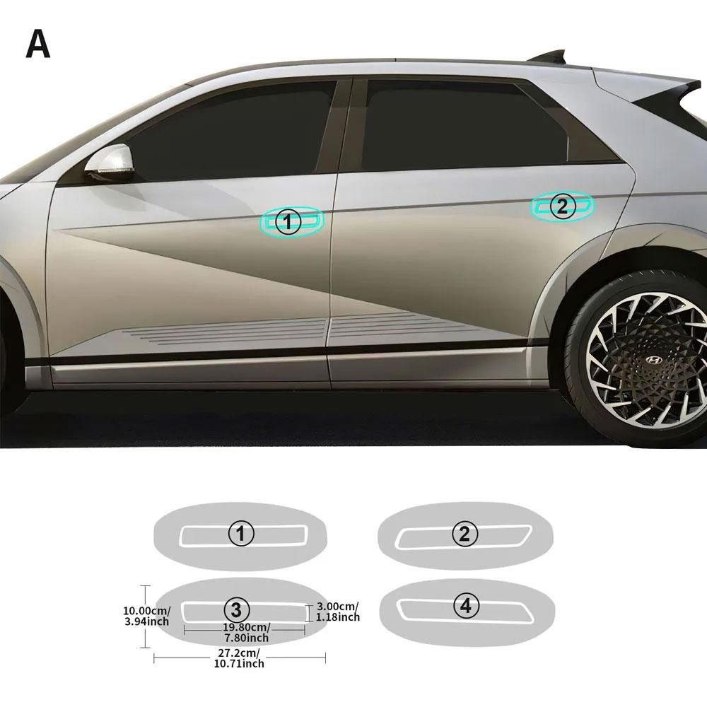 For Hyundai IONIQ 5   Accessories Pre-cut Car Headlight Paint Protection Film Rearview Mirror PPF Clear Decal Sticker
