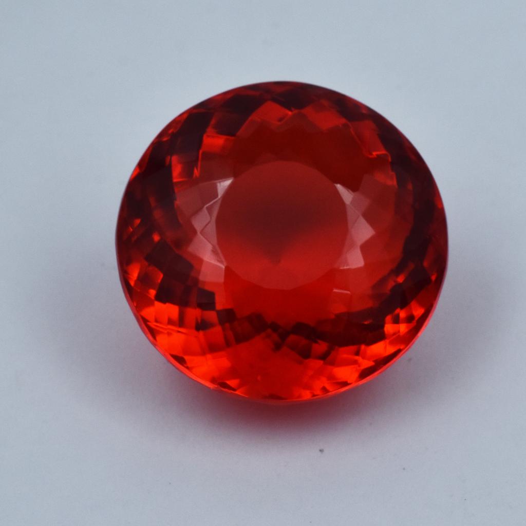Natural Orange Topaz Loose Gemstone 80.00 ct Round Cut for Jewelry Making and Gem Collections