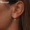 BAMOER 925 Sterling Silver Snowflake Droplet Dangle Earrings for Women Teens Elegant Long Dangling Earrings Threader Tassel