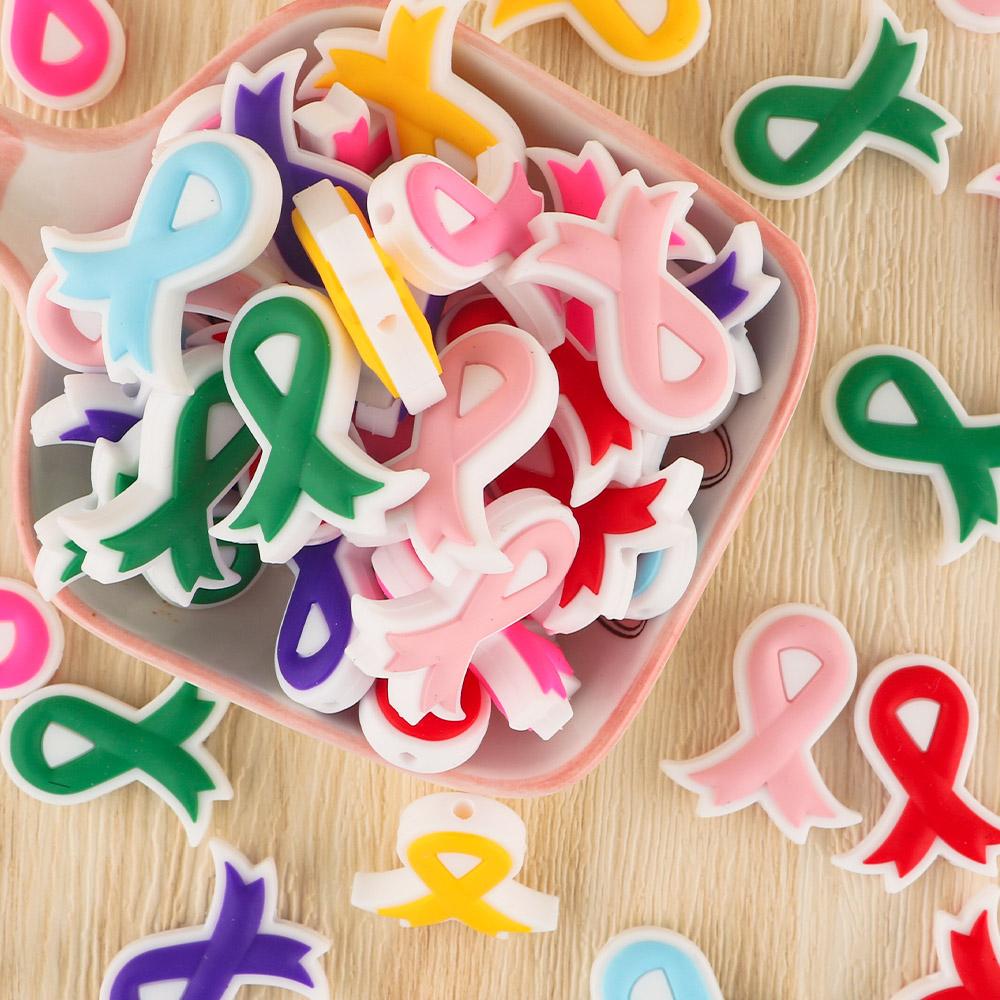 10Pcs Ribbon shape Focal Beads  Uesd For Beaded Pen Keychain Bracelet DIY Jewelry Handmade Accessories