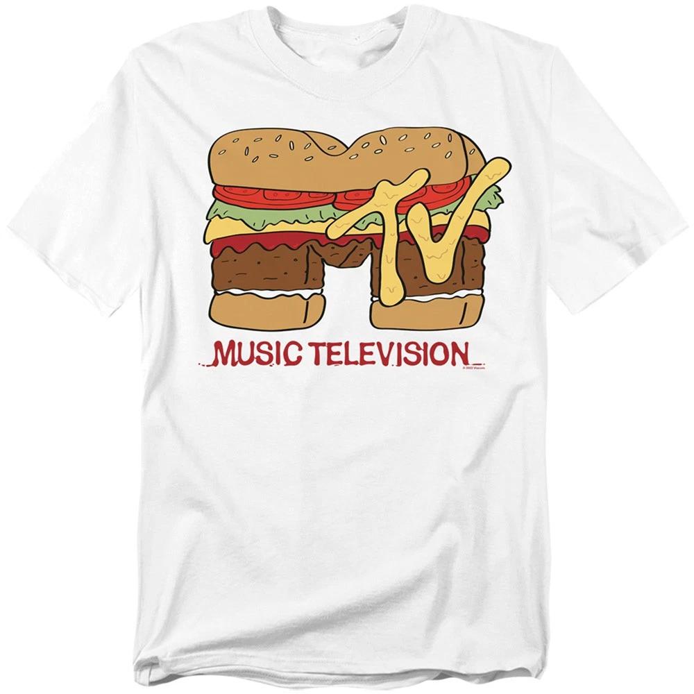 MTV - Hamburger Logo -  Unisex Short Sleeve Children s T-shirt - White 140