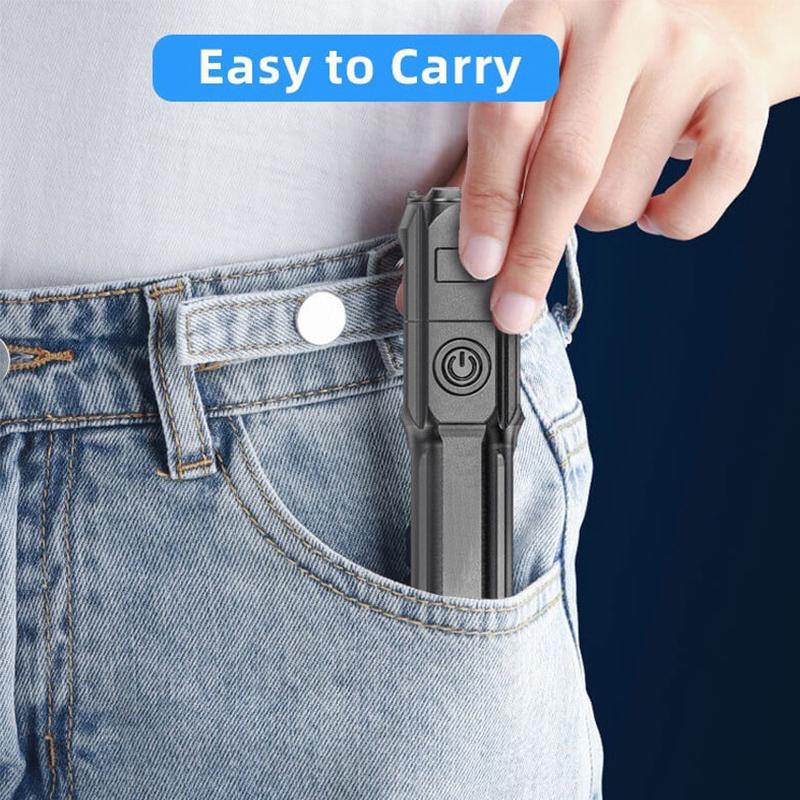 Powerful LED Flashlight USB Rechargeable Torch Portable Zoomable Camping Light 3 Lighting Modes For Outdoor Hiking Emergency