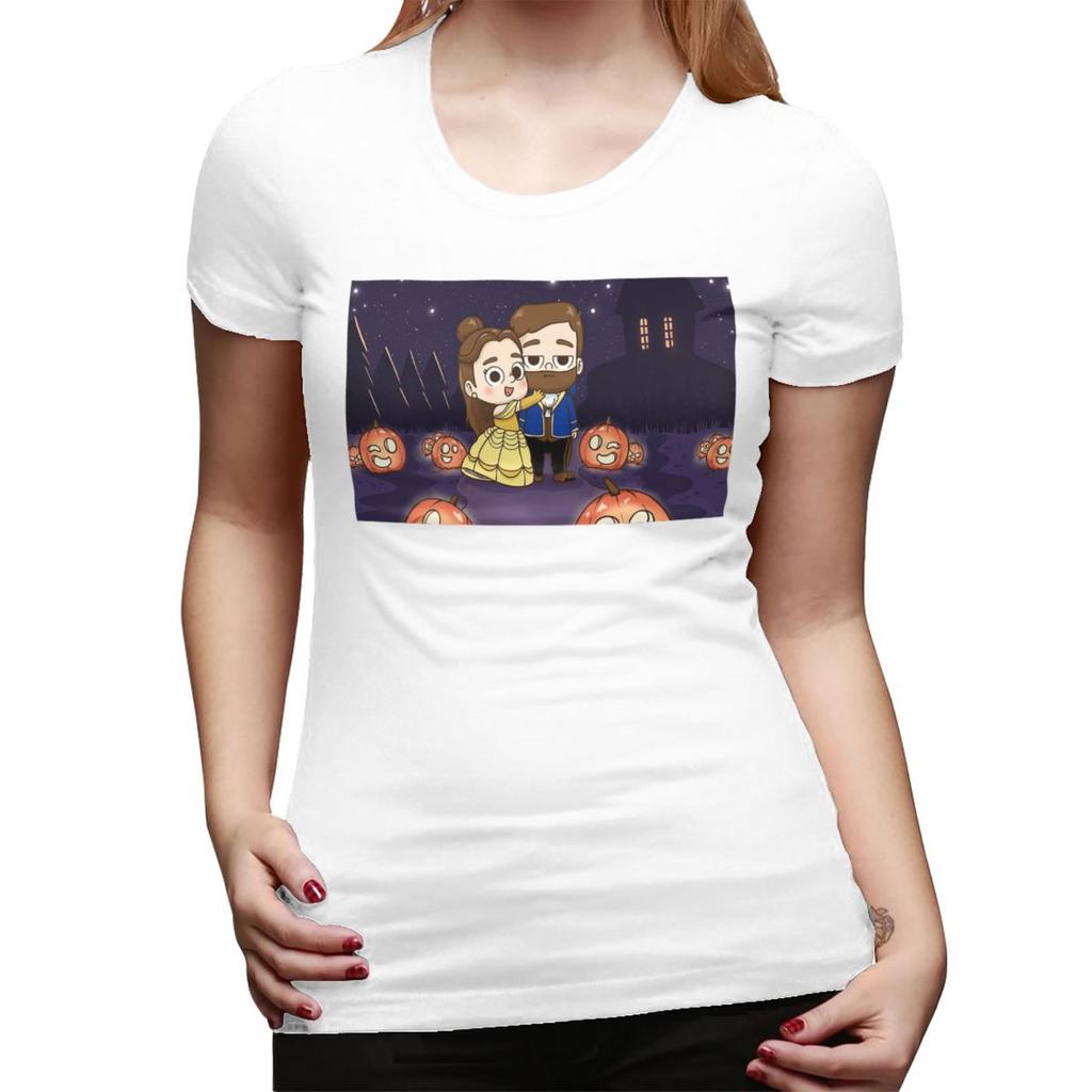 Pibubeauty And Beast Pibubear TShirt for Women Round Neck Streetwear T Shirts Womens Tees Short Summer Clothes Tops