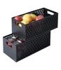 Yamazaki Vegetable Storage X D32 X with Sliding Root Vegetable Vegetable Compartment 5021 Tower, Black, Approx. W15.3 H12.2cm, Stackable, Drawers,