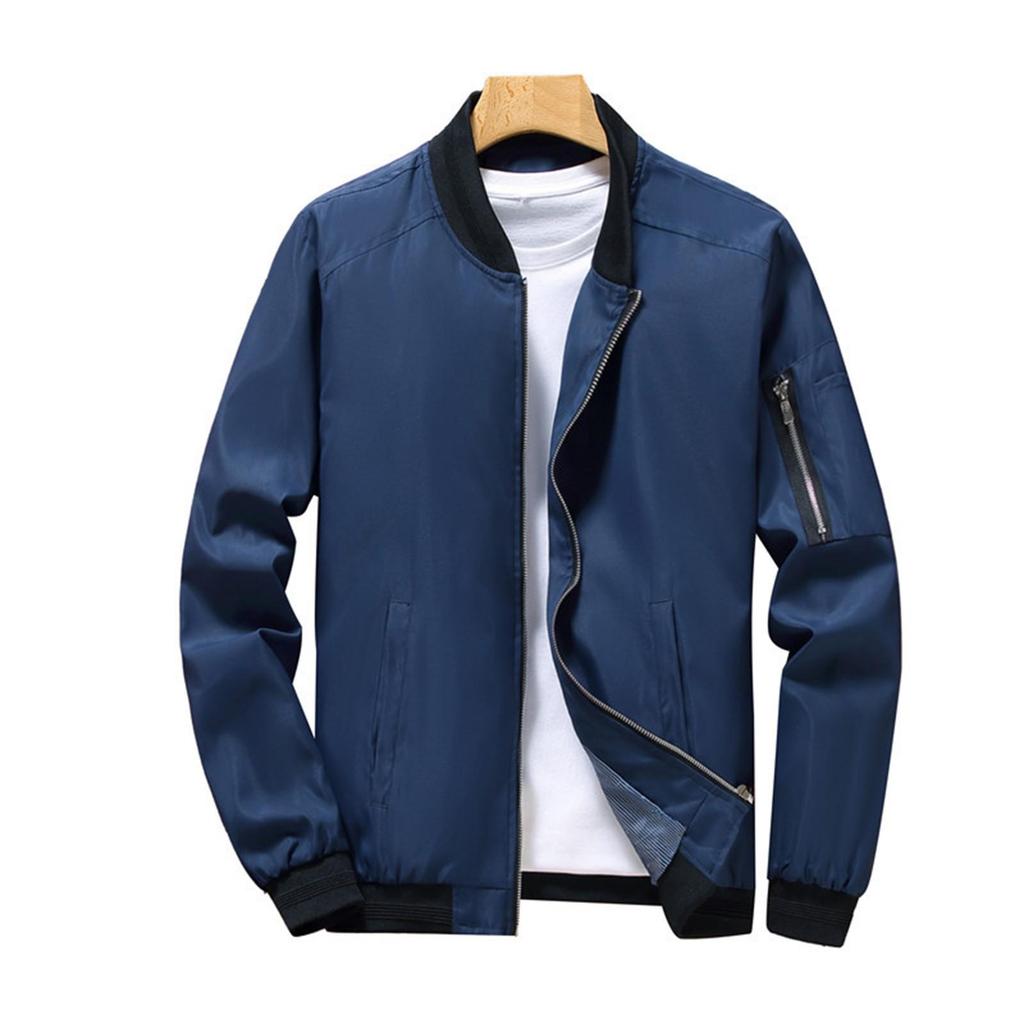 Spring And Youth Men's Stand Collar Zipper Casual Jacket Men's Coat
