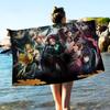 Anime Demon Slayer Beach Towel Colorful Bath Towels For Girl Microfiber Quick Dry Sand Free Beach Yoga Spa Gym Pool