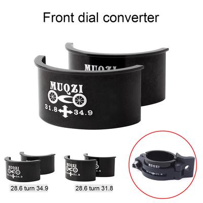 2 Packs Front Derailleur Clamp Adapters Reducer 34.9mm To 31.8mm