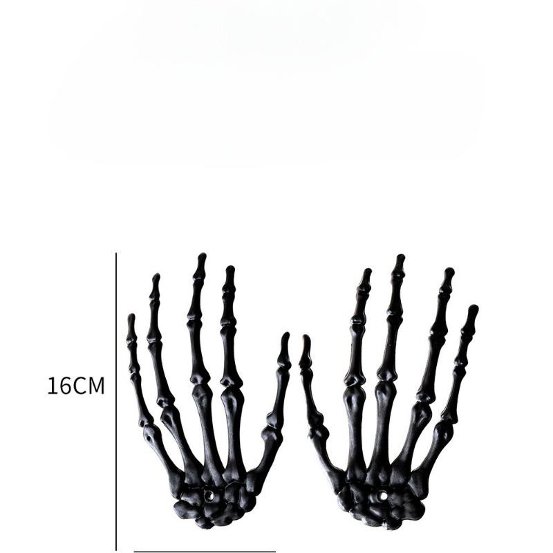 1 Paar Halloween Falsche Skelett Hände Knochen Gruselige Menschliche Hand Horror Requisiten für Halloween Party Dekoration Zubehör Spukhaus