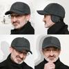 Winter Warm Old Man Hat Men's Middle-aged and Elderly Autumn and Winter Baseball Cap Warm Dad Old Man Ear Protection Cap