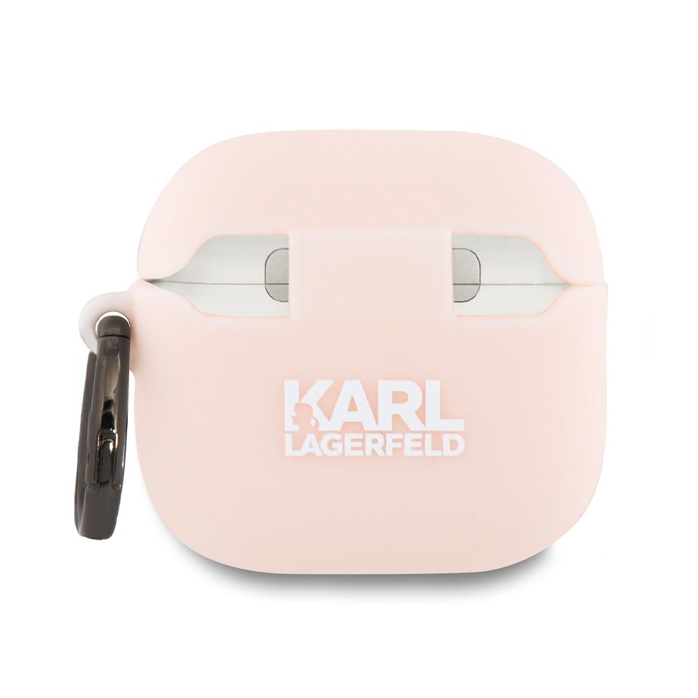 Karl Lagerfeld Kla4Runchp Airpods 4      Cover Różowy/Pink Silicone Choupette Head 3D