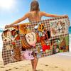 1Pc Autumn Charlie Brown Celebration Beach Towel Quick Dry Multiuse For Beach Pool Gym Yoga Home Travel Christmas Halloween Xmas Gift S1495