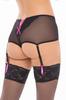 Shorty Black Fishnet Open Garter Belt Ren1165 Blk
