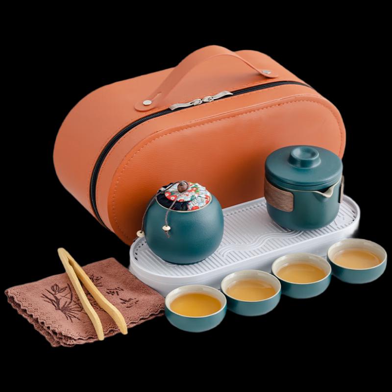 Coarse Pottery Travel Tea Set