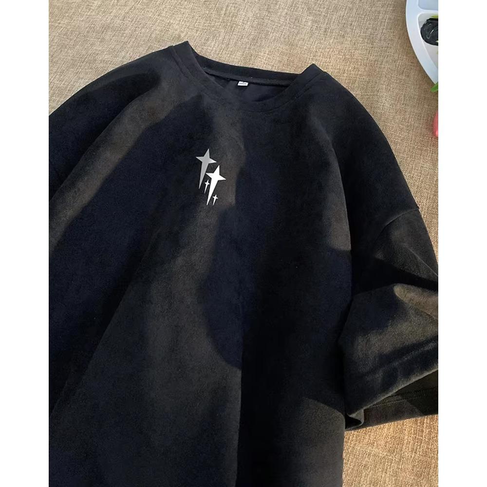 Outdoor fashion and casual wear Women s T-shirt Y2K star-designed shirt high-quality cotton comfortable and loose men s top