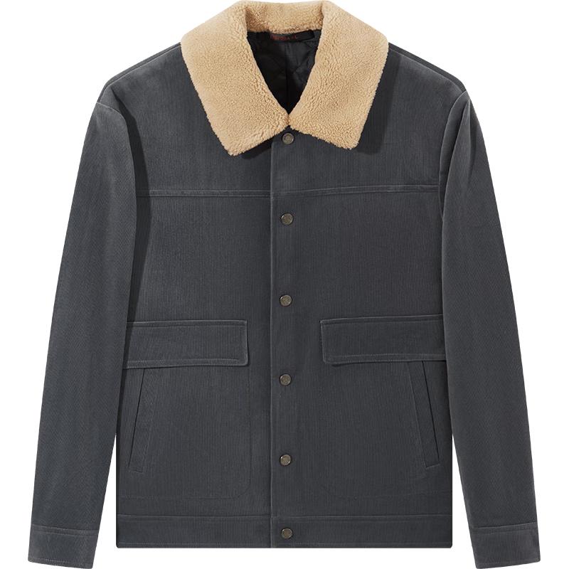 

Septwolves Men s Corduroy Faux Fleece Lined Jacket 2XL