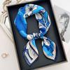 New Chinese Style Flower 71 Square Scarf Women's Spring and Autumn Summer Matching Shirt Neck Protection Scarf Thin Sunscreen Silk Scarf