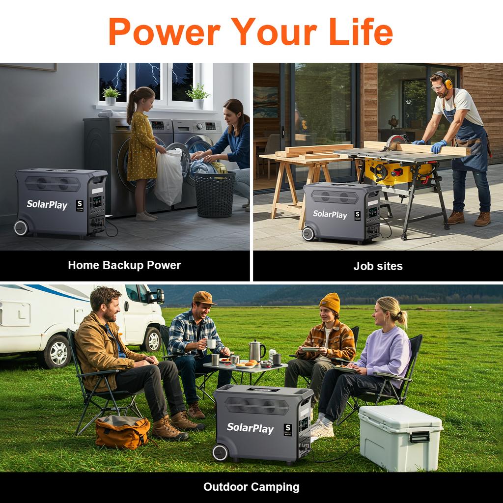 Solarplay Q3600 Solar Generator Power Station PLUS S200 Solar Panels Paneles Solares Solar Generator with Solar Panel