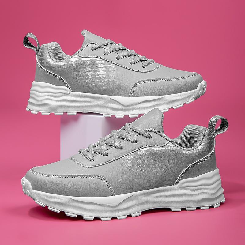 Large size autumn new leather men's shoes lightweight fashion casual sports shoes student running shoes