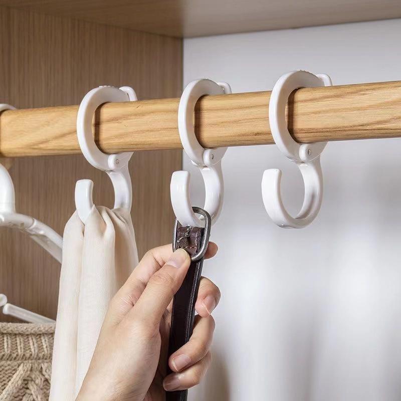 S-Shaped No-Drill Kitchen & Bathroom Hook - Plastic White Cabinet Hanger