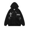 Hanorac Oversize Retro Sweatshirt Femei Îmbrăcăminte Exterioară Casual Primăvară Toamnă Palton Imprimeu Amuzant Cardigan Larg pentru Cuplu