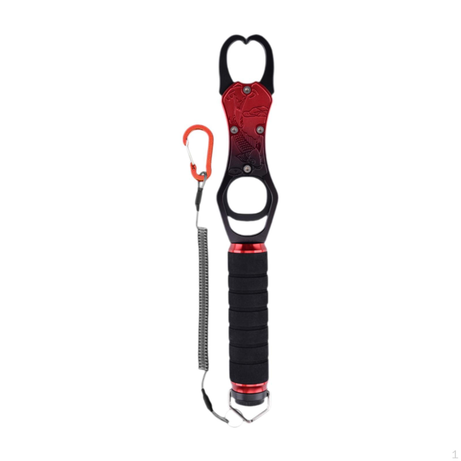 

Fish -dripper Fishholder with Scale Practical Fishing Flu Lip Grabber красный