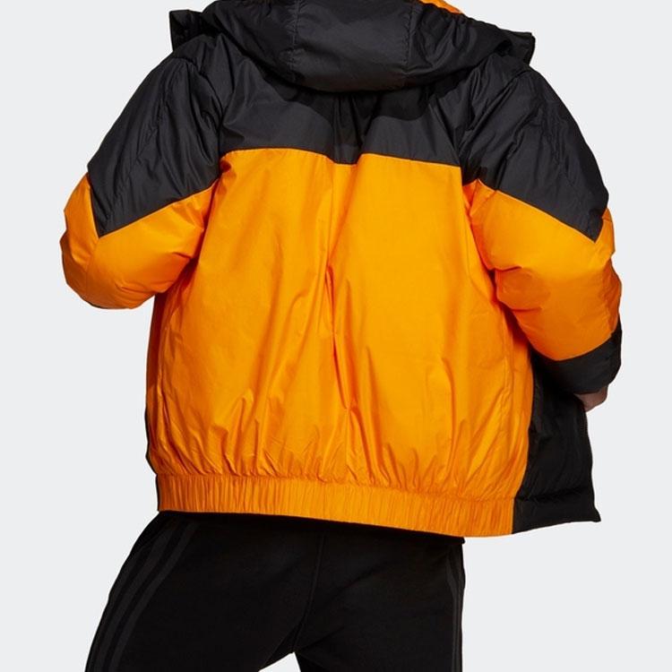 Adidas Barevně blokovaná outdoorová sportovní teplá péřová bunda s kapucí pro muže svrchní oděv černá GV5354