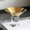 Golden Fruit Bowl Glass Base Creative Storage Tray Dessert Plate Fruits Plate Living Room Coffee Table Household Fruit Tray