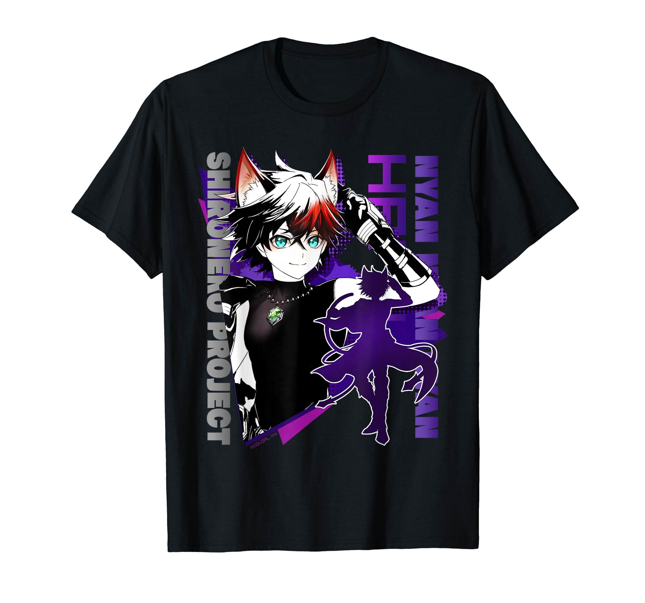 

Shironeko Project Nekomimist of the Dark COOL (Successor King) Style. T-shirt чорний