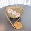Solid Color Sun Hat Floral Style Fisherman Hat Trend Straw Hat Small Bag Set  Fashion Accessory