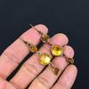 Citrine Earrings Gemstone Jewelry, Copper Electroformed Earrings, Handmade Jewelry Birthstone Earrings, Gift For Him